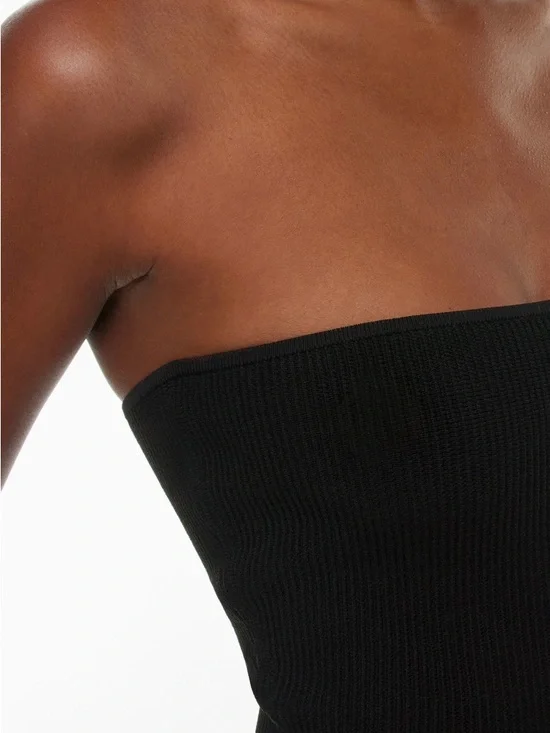 Aritzia Babaton Sculpt Knit Cropped Tube Top Black Medium - Picture 5 of 10